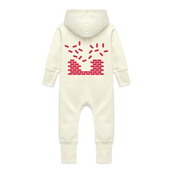 Wall Explosion - Baby Bio Sweat Overall mit Kapuze - Vanille-Milchshake - Hinten