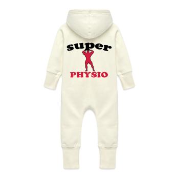 Super physio - Grenouillère à capuche bio en molleton Bébé - vanille - Dos