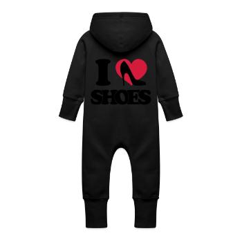 I love shoes - Baby Bio Sweat Overall mit Kapuze - Vanille-Milchshake - Hinten