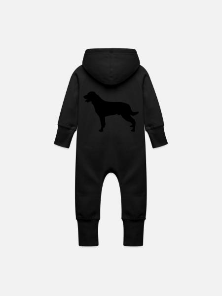 rottweilers - Grenouillère à capuche bio en molleton Bébé - vanille
