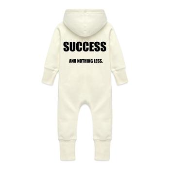 Success - Baby Organic Sweat Overalls With Hood - vanilla - Back
