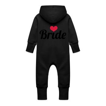 Bride - Wedding - Grenouillère à capuche bio en molleton Bébé - vanille - Dos