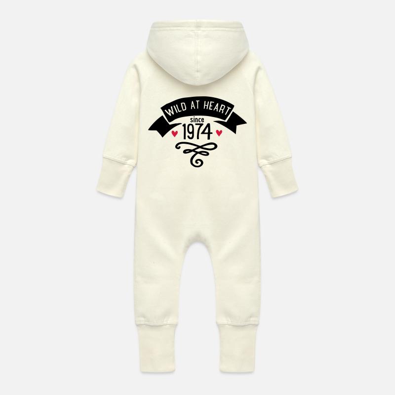 1974 - Baby Bio Sweat Overall mit Kapuze - Vanille-Milchshake