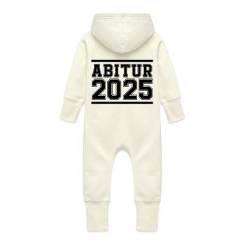 Abitur 2025 - Baby Bio Sweat Overall mit Kapuze - Vanille-Milchshake - Hinten