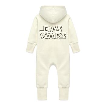 DAS WARS - Baby Bio Sweat Overall mit Kapuze - Vanille-Milchshake - Hinten