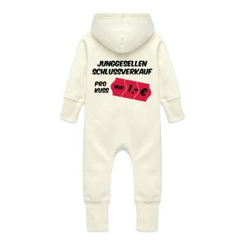 Baccalauréat Vente - Grenouillère à capuche bio en molleton Bébé - vanille - Dos