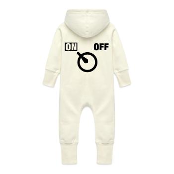 power_mode_f1 - Baby Organic Sweat Overalls With Hood - vanilla - Back