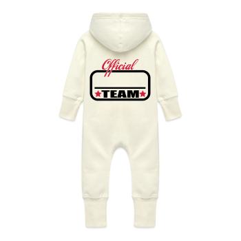 team rahmen - Baby Bio Sweat Overall mit Kapuze - Vanille-Milchshake - Hinten