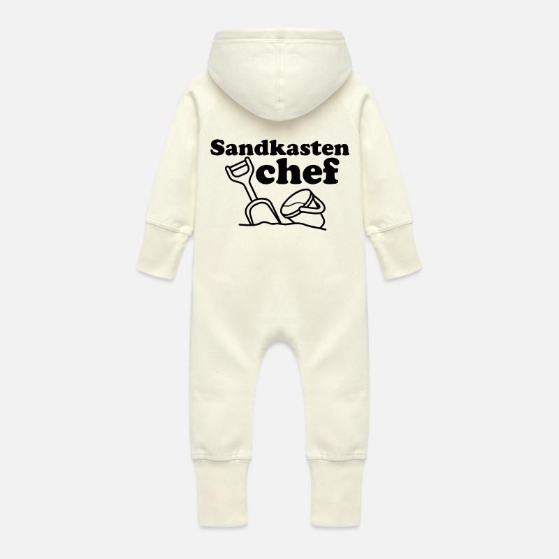 Sandkasten Chef - Baby Bio Sweat Overall mit Kapuze - Vanille-Milchshake
