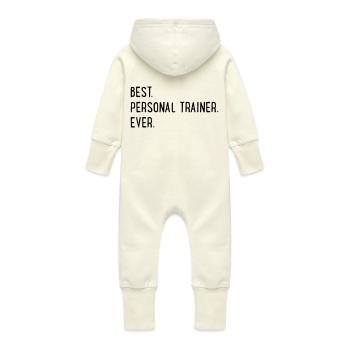 Entraîneur personnel - Grenouillère à capuche bio en molleton Bébé - vanille - Dos