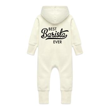 Best Barista ever - Baby Bio Sweat Overall mit Kapuze - Vanille-Milchshake - Hinten