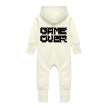 Game over - Grenouillère à capuche bio en molleton Bébé - vanille - Dos
