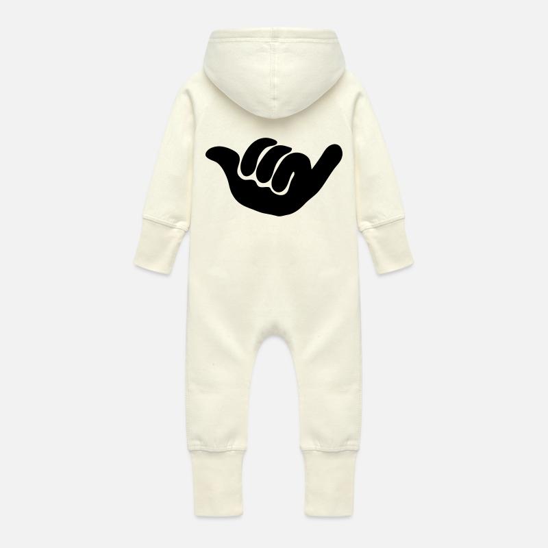 Hangloose - Baby Bio Sweat Overall mit Kapuze - Vanille-Milchshake