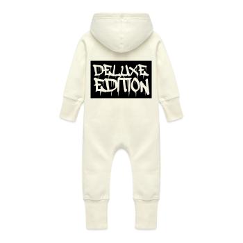 Deluxe Edition - Baby Organic Sweat Overalls With Hood - vanilla - Back
