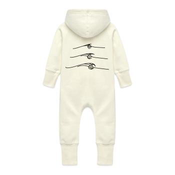 breaking wave - Baby Bio Sweat Overall mit Kapuze - Vanille-Milchshake - Hinten