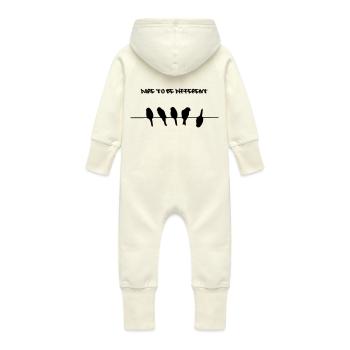 Dare to be different birds - Baby Organic Sweat Overalls With Hood - vanilla - Back