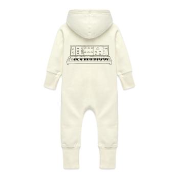 synthétiseur analogique - Grenouillère à capuche bio en molleton Bébé - vanille - Dos
