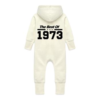 the_best_of_1973__f1 - Grenouillère à capuche bio en molleton Bébé - vanille - Dos