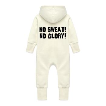 no sweat no glory - Baby Bio Sweat Overall mit Kapuze - Vanille-Milchshake - Hinten