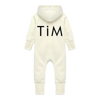 TiM - Baby Bio Sweat Overall mit Kapuze - Vanille-Milchshake - Hinten