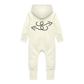 pfeile - Baby Bio Sweat Overall mit Kapuze - Vanille-Milchshake - Hinten