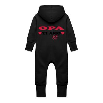 OPA Ti amo - Grenouillère à capuche bio en molleton Bébé - vanille - Dos