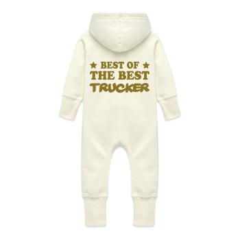 Best of the best trucker - Grenouillère à capuche bio en molleton Bébé - vanille - Dos