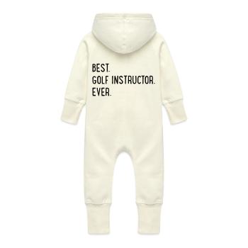 Golf - Grenouillère à capuche bio en molleton Bébé - vanille - Dos