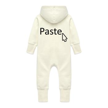 Paste - Baby Bio Sweat Overall mit Kapuze - Vanille-Milchshake - Hinten