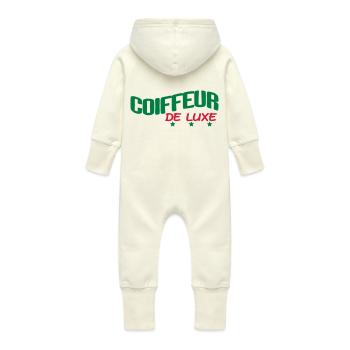 COIFFEUR DE LUXE - Grenouillère à capuche bio en molleton Bébé - vanille - Dos
