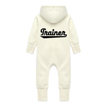 Trainer - Baby Bio Sweat Overall mit Kapuze - Vanille-Milchshake - Hinten