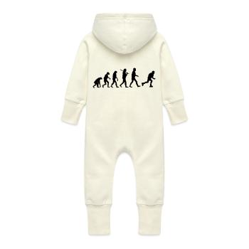 Evolution Rollschuhe - Baby Bio Sweat Overall mit Kapuze - Vanille-Milchshake - Hinten