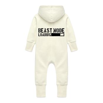 Mode chargement pouvoir de la bête - Grenouillère à capuche bio en molleton Bébé - vanille - Dos