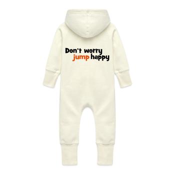 sauter - Grenouillère à capuche bio en molleton Bébé - vanille - Dos