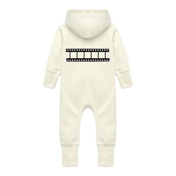 Pellicule cinema - Grenouillère à capuche bio en molleton Bébé - vanille - Dos