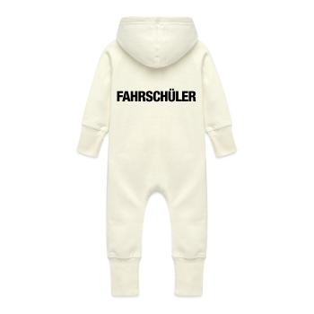 Fahrschüler - Baby Bio Sweat Overall mit Kapuze - Vanille-Milchshake - Hinten