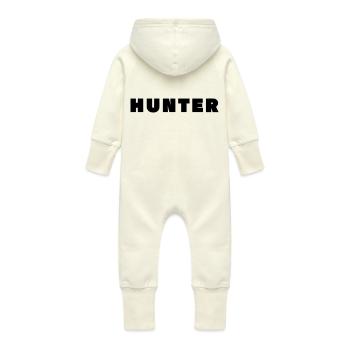 JÄGER - Baby Bio Sweat Overall mit Kapuze - Vanille-Milchshake - Hinten
