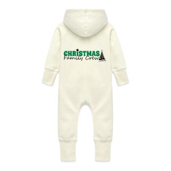 Équipage familial de Noël - Grenouillère à capuche bio en molleton Bébé - vanille - Dos