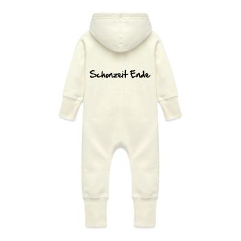 schonzeit_ende - Baby Bio Sweat Overall mit Kapuze - Vanille-Milchshake - Hinten