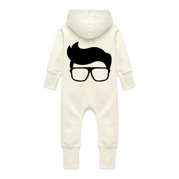 nerd - Grenouillère à capuche bio en molleton Bébé - vanille - Dos