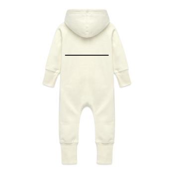 strich_f1 - Grenouillère à capuche bio en molleton Bébé - vanille - Dos