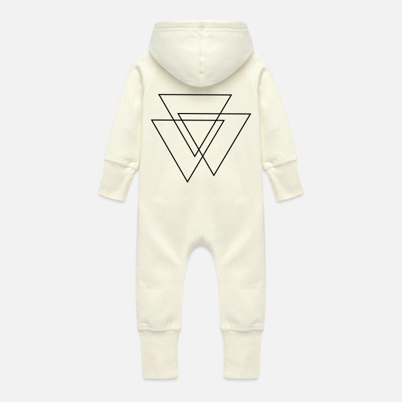 triangles Valknut - Baby Bio Sweat Overall mit Kapuze - Vanille-Milchshake
