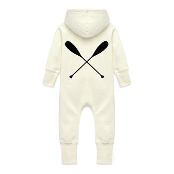 Paddle - Grenouillère à capuche bio en molleton Bébé - vanille - Dos