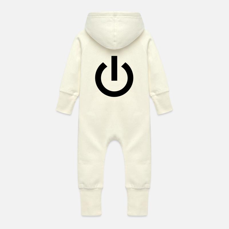 on_sign - Baby Bio Sweat Overall mit Kapuze - Vanille-Milchshake