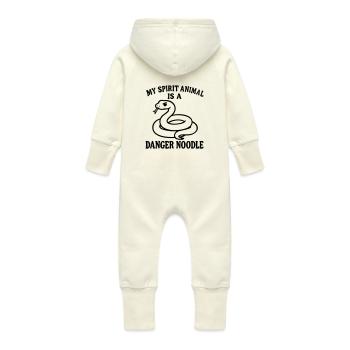 schlange spirit animal - Baby Bio Sweat Overall mit Kapuze - Vanille-Milchshake - Hinten