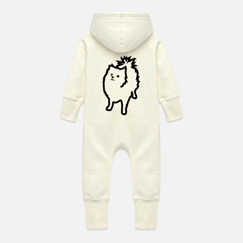 Spitz - Baby Bio Sweat Overall mit Kapuze - Vanille-Milchshake