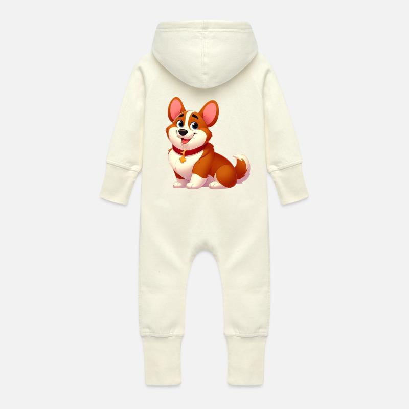 Corgi 16 - Baby Bio Sweat Overall mit Kapuze - Vanille-Milchshake