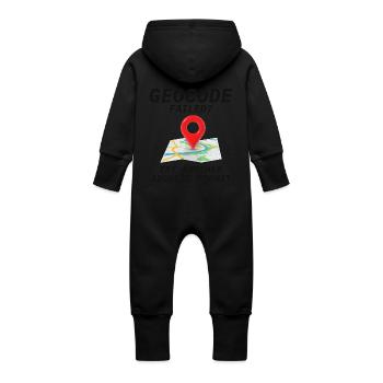Géocodage Échec Adresse Format SIG Humour - Grenouillère à capuche bio en molleton Bébé - vanille - Dos