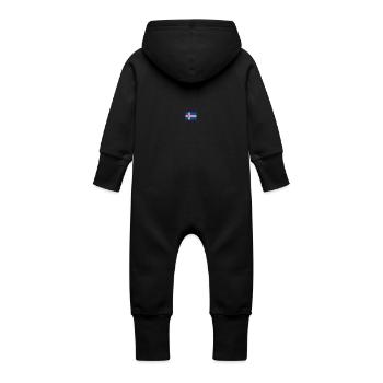 Drapeau de l’Islande - Grenouillère à capuche bio en molleton Bébé - vanille - Dos
