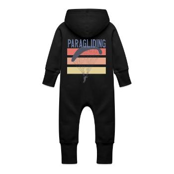 Paragliding & Gleitschirmfliegen - Baby Bio Sweat Overall mit Kapuze - Vanille-Milchshake - Hinten